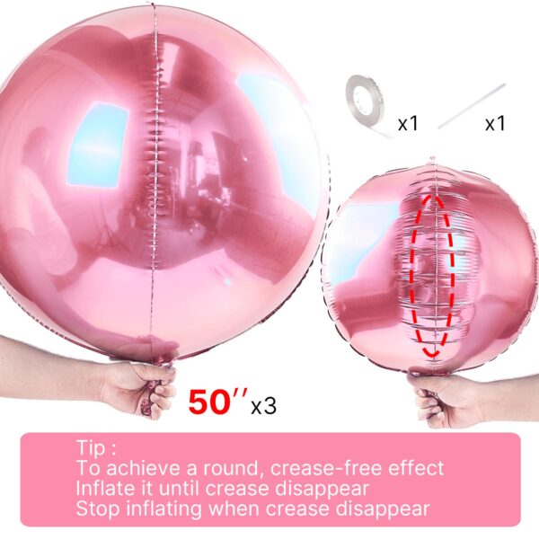 giant pink foil balloons set - Image 2