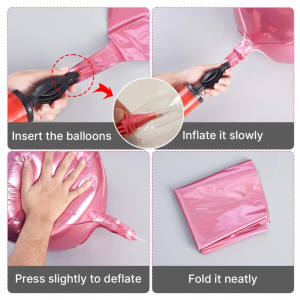 giant pink foil balloons set - Image 4
