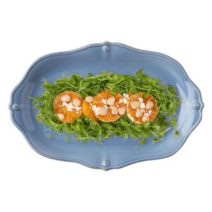 Rimmed Platter with Scalloped Edge