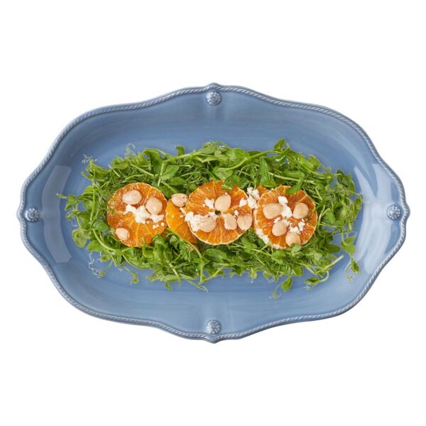 Rimmed Platter with Scalloped Edge