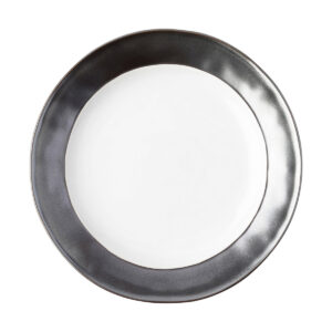Dinner Plate Set/4 White/Grey
