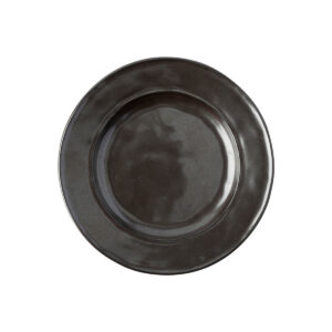 Silver Stoneware Cocktail Plate Set/4