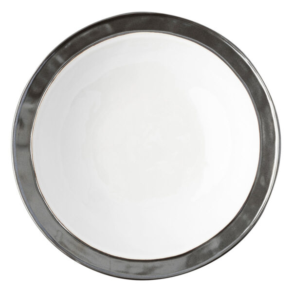 Handcrafted 13" Serving Bowl | White/Grey - Image 2