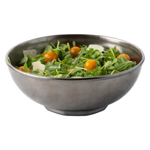 Silver Stoneware 10" Serving Bowl