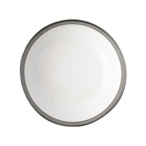Coupe Bowl Set/4 White/Pewter
