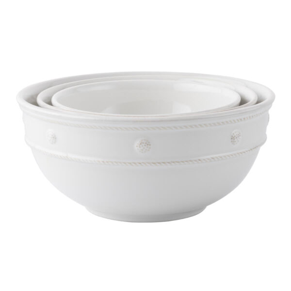 Nesting Serving Bowls Set/3 Whitewash