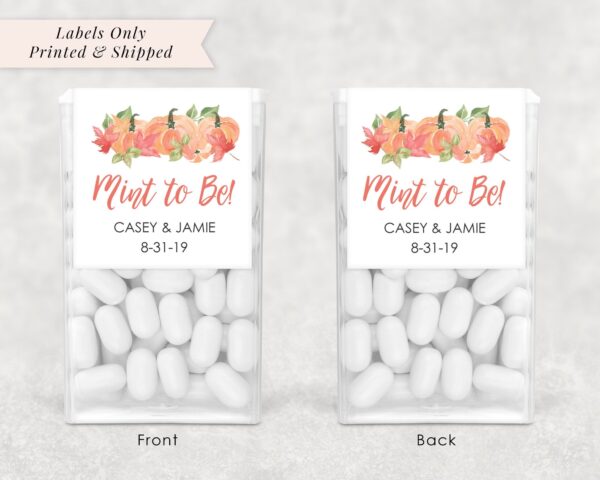 Fall Wedding Favor Labels Set of 24