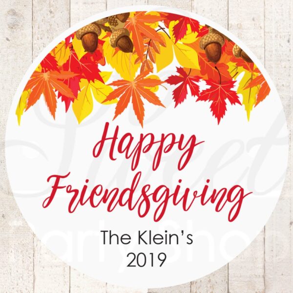 Fall Leaf Party Stickers Set of 24