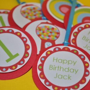 Birthday Party Favor Sticker Set