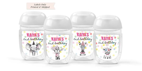 Birthday Party Favor Labels Set of 30 - Image 2