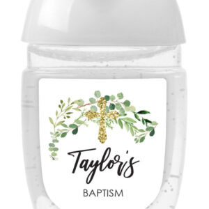Baptism Hand Sanitizer Favor Labels - Set of 30