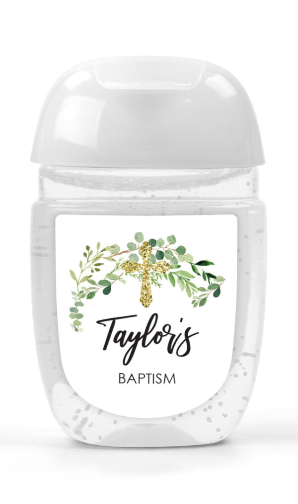 Baptism Hand Sanitizer Favor Labels - Set of 30