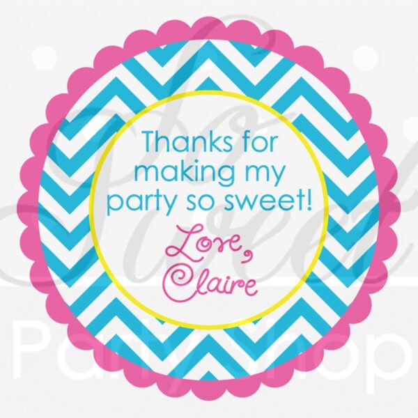 Birthday Party Favor Stickers Set - Image 3