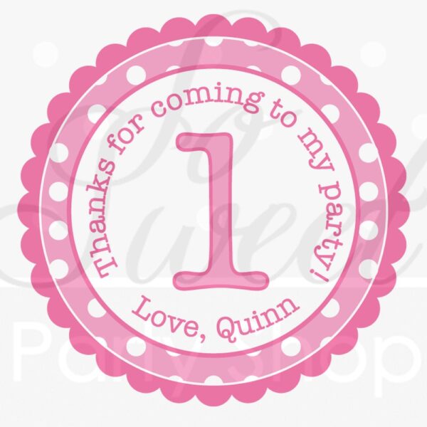 Birthday Party Favor Sticker Labels Set of 24 - Image 4