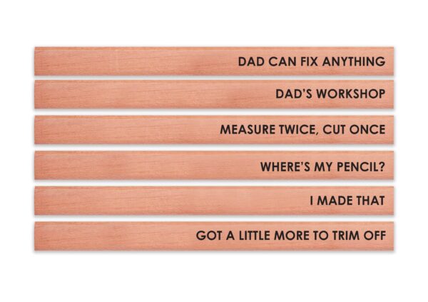 Personalized Woodworker Gift Set of 6 Pencils