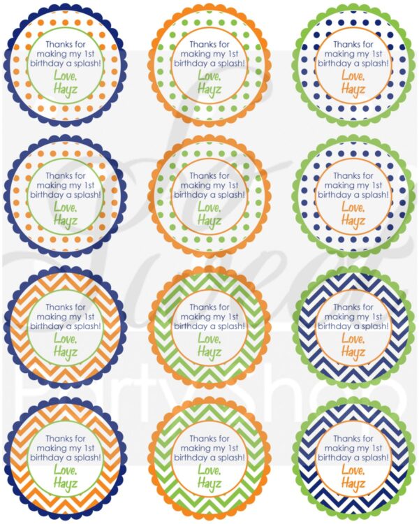 Birthday Party Favor Stickers Set - Image 4