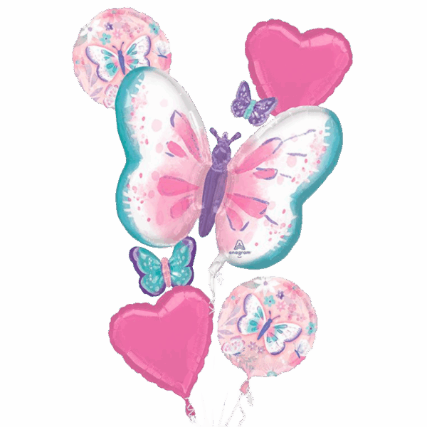 Butterfly and Foil Balloon Party Decor
