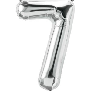 Large Silver Number Balloon