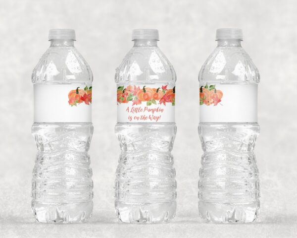 Baby Shower Water Bottle Labels - Fall Theme Set of 11